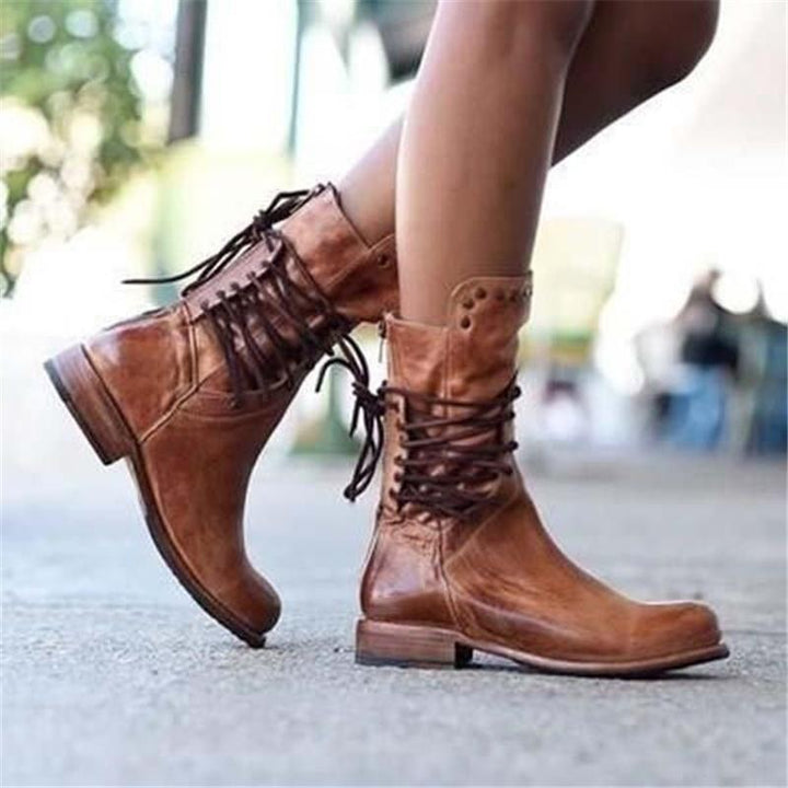 Susan | Leather Boots With Laces