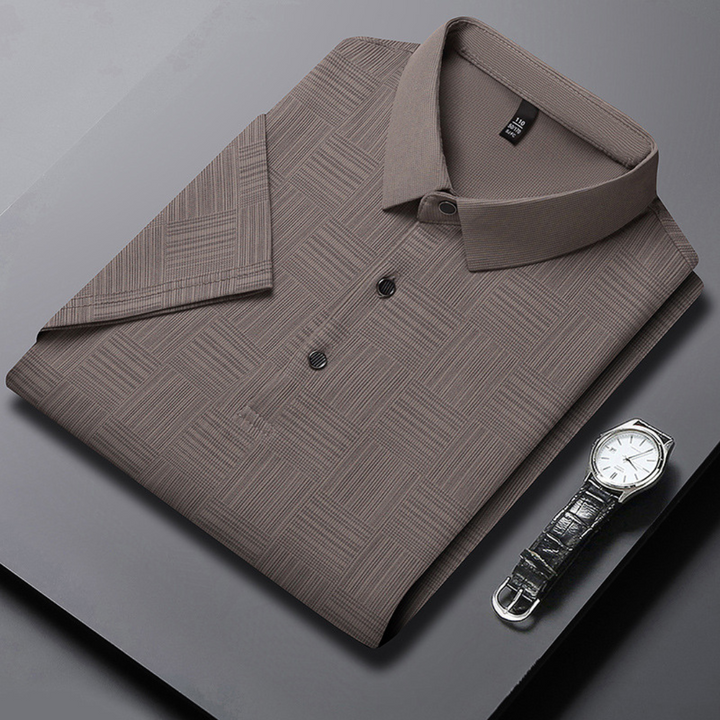 HARRISON | LUXURY POLO WITH JACQUARD WEAVE