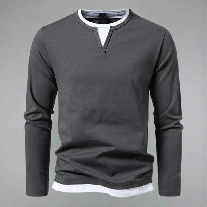 Ryan – Modern V-Neck Long Sleeve Shirt