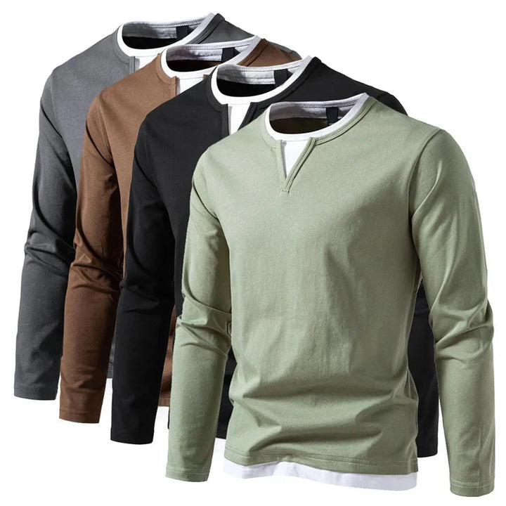 Ryan – Modern V-Neck Long Sleeve Shirt