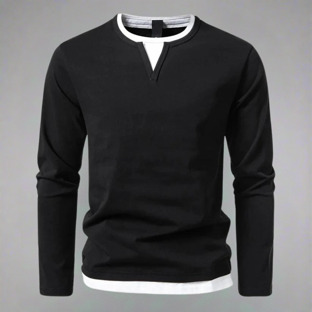 Ryan – Modern V-Neck Long Sleeve Shirt