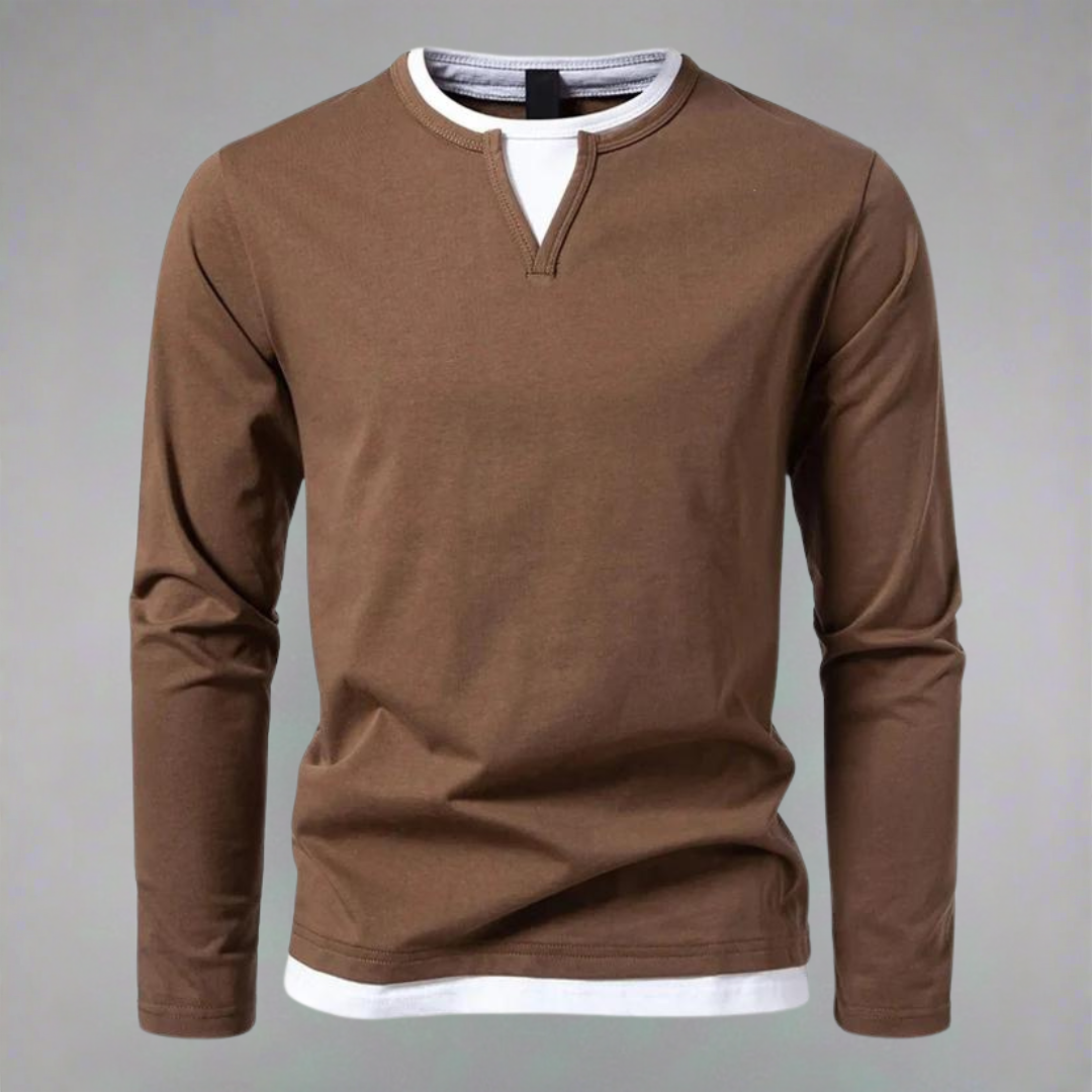 Ryan – Modern V-Neck Long Sleeve Shirt