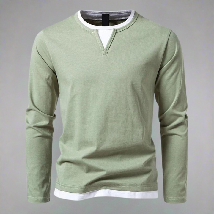 Ryan – Modern V-Neck Long Sleeve Shirt