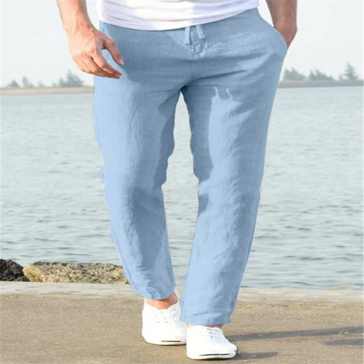 CLEMENT | COMFORTABLE LINEN PANTS WITH WAIST TIE