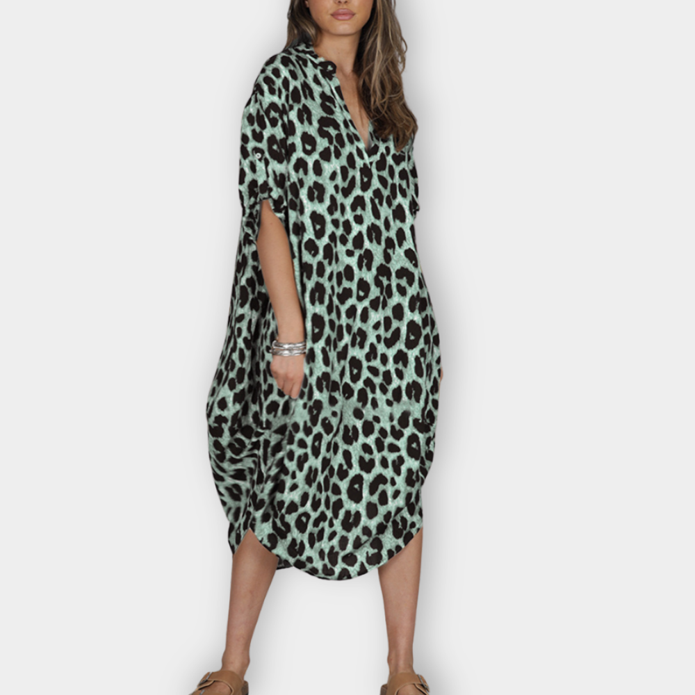 Fely - Printed Shirt Dress