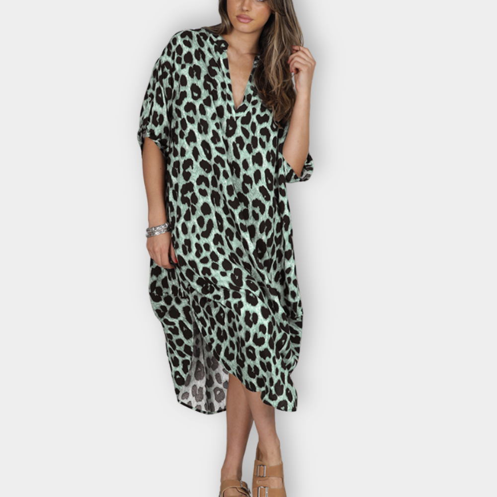 Fely - Printed Shirt Dress