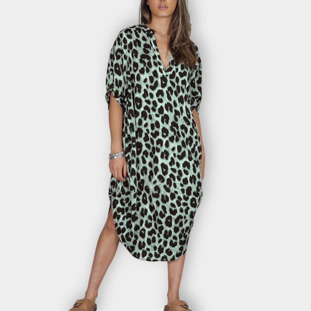 Fely - Printed Shirt Dress