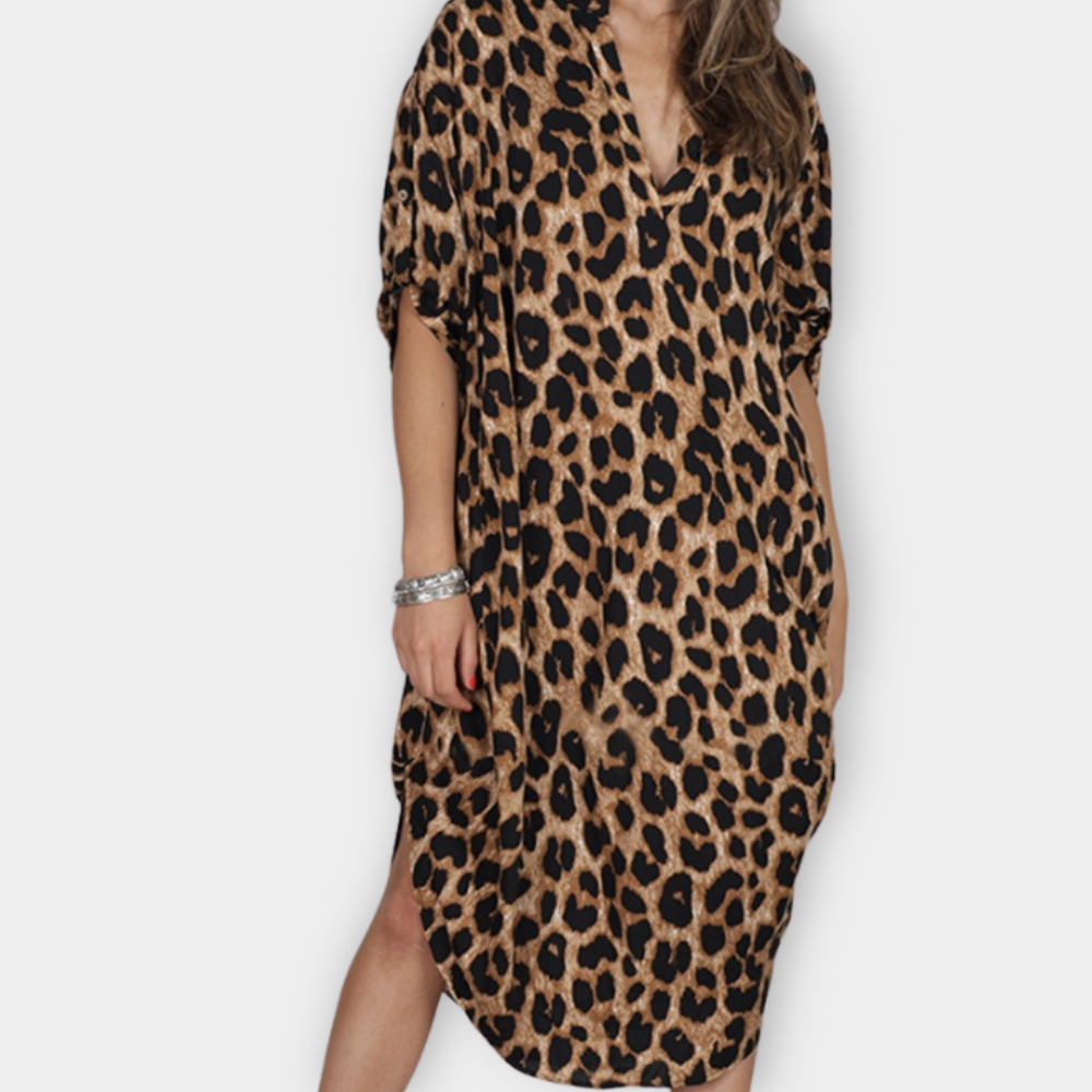 Fely - Printed Shirt Dress