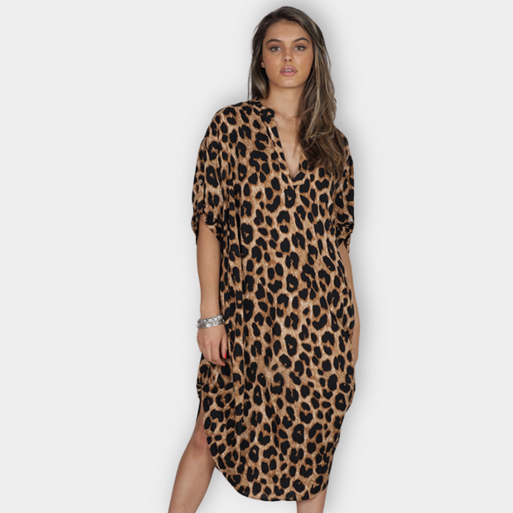 Fely - Printed Shirt Dress