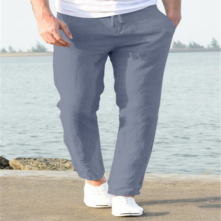 CLEMENT | COMFORTABLE LINEN PANTS WITH WAIST TIE