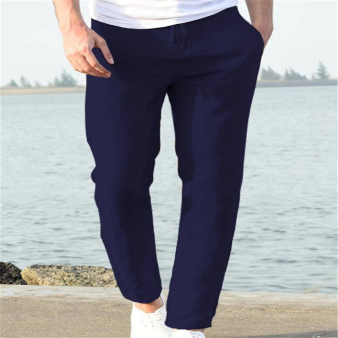 CLEMENT | COMFORTABLE LINEN PANTS WITH WAIST TIE