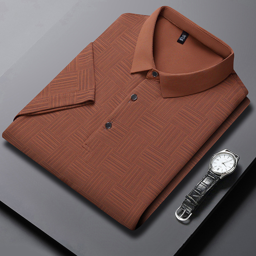 HARRISON | LUXURY POLO WITH JACQUARD WEAVE