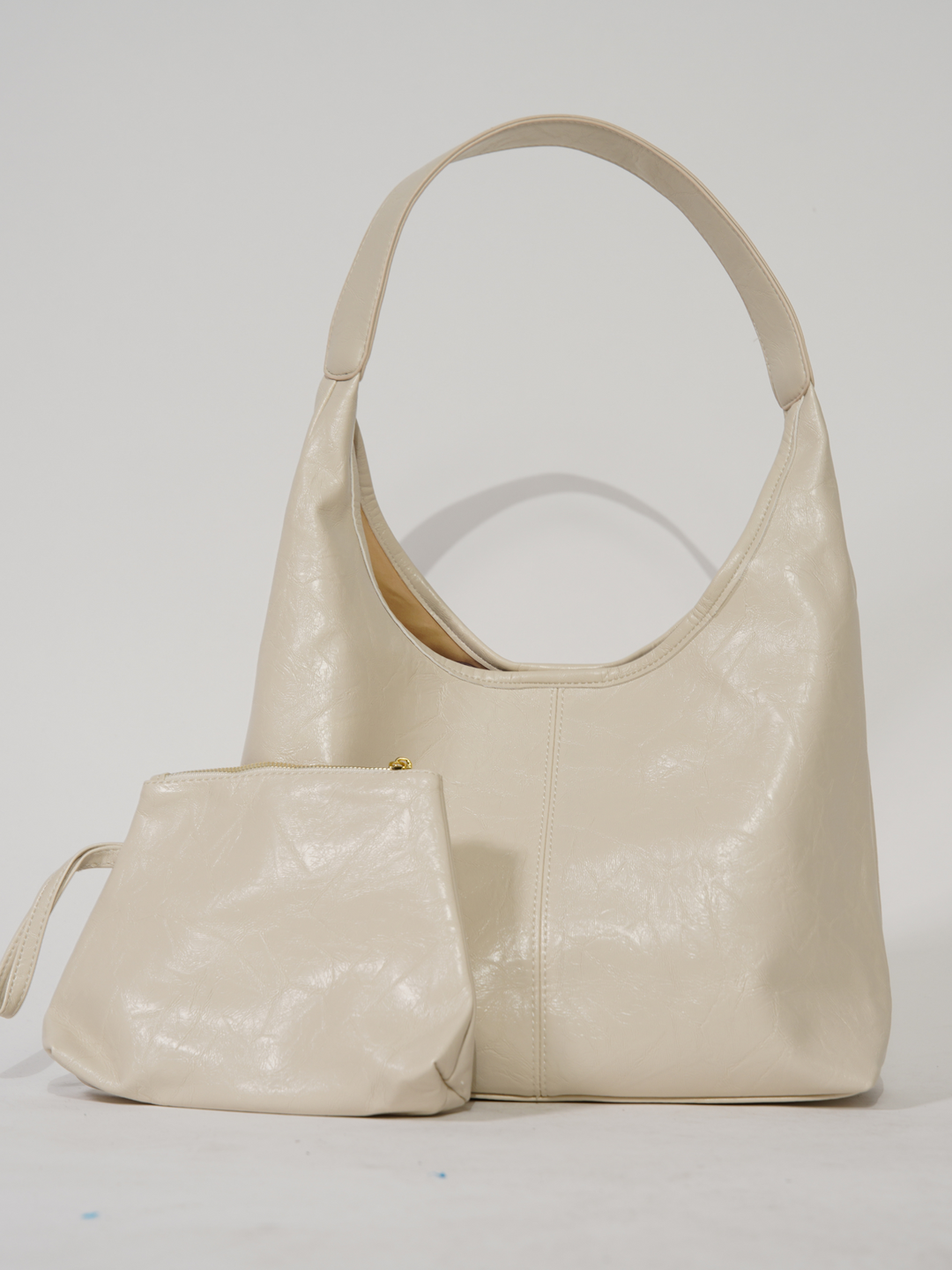 Natural Distressed Leather Tote