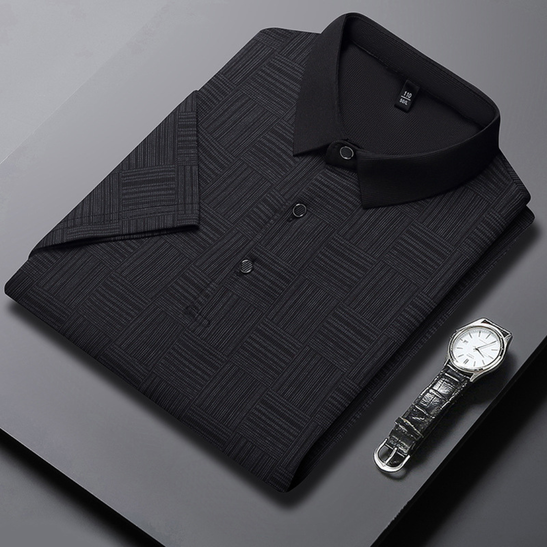 HARRISON | LUXURY POLO WITH JACQUARD WEAVE