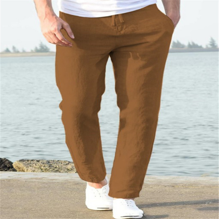 CLEMENT | COMFORTABLE LINEN PANTS WITH WAIST TIE