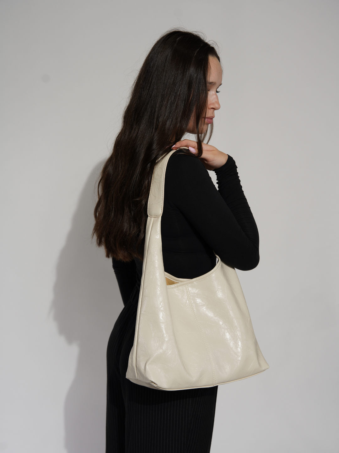 Natural Distressed Leather Tote