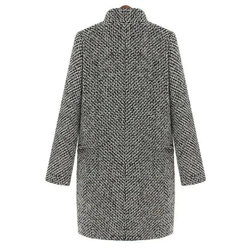 Isla - Houndstooth Long Coat