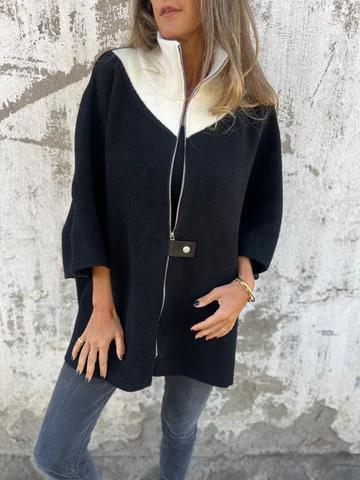 Lexy - Casual Stand Collar Half Zip Jacket