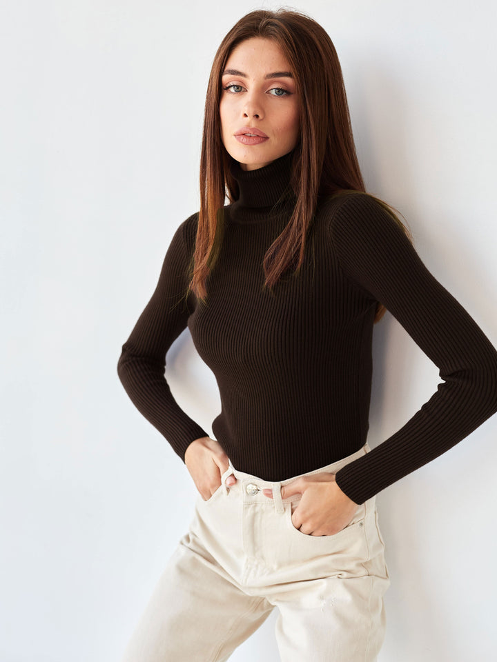 Sierra - Ribbed Turtleneck Sweater