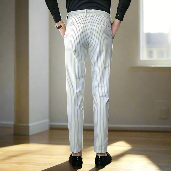 Sophisticated Vertical Stripe Trousers