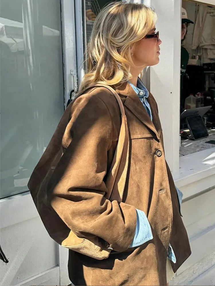 Juli - Elegant Brown Suede Jacket