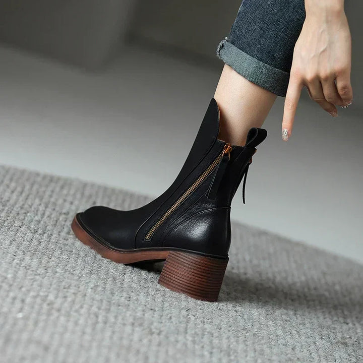 Emma - Premium Leather Ankle Boots