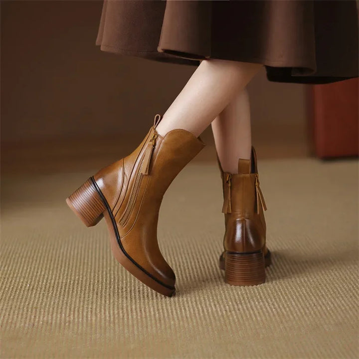 Emma - Premium Leather Ankle Boots