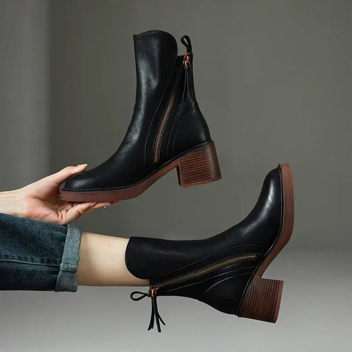 Emma - Premium Leather Ankle Boots