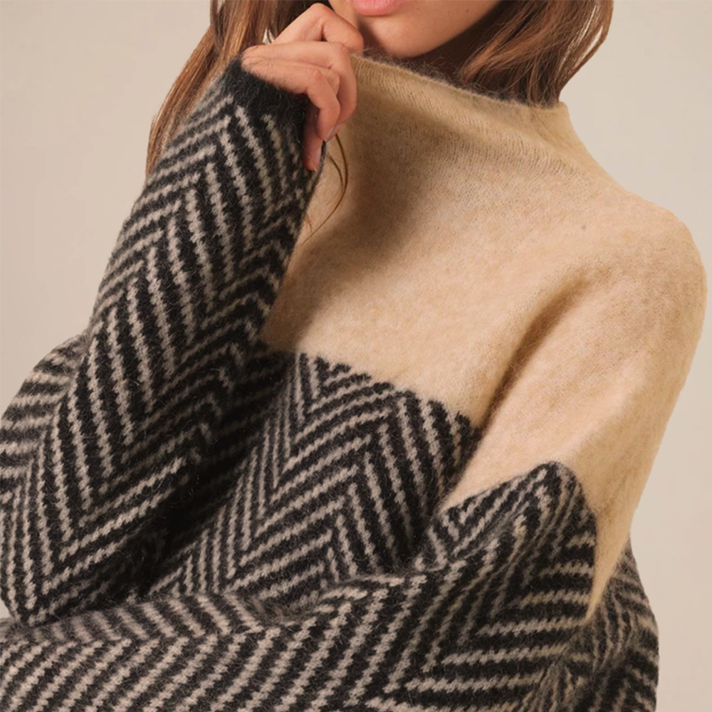 Handmade Double-Color Turtleneck