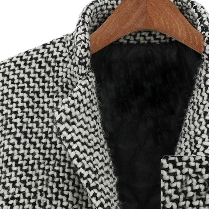 Isla - Houndstooth Long Coat