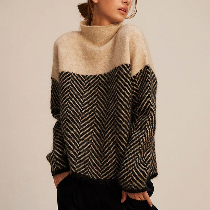 Handmade Double-Color Turtleneck