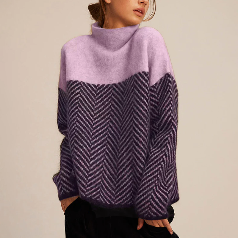 Handmade Double-Color Turtleneck