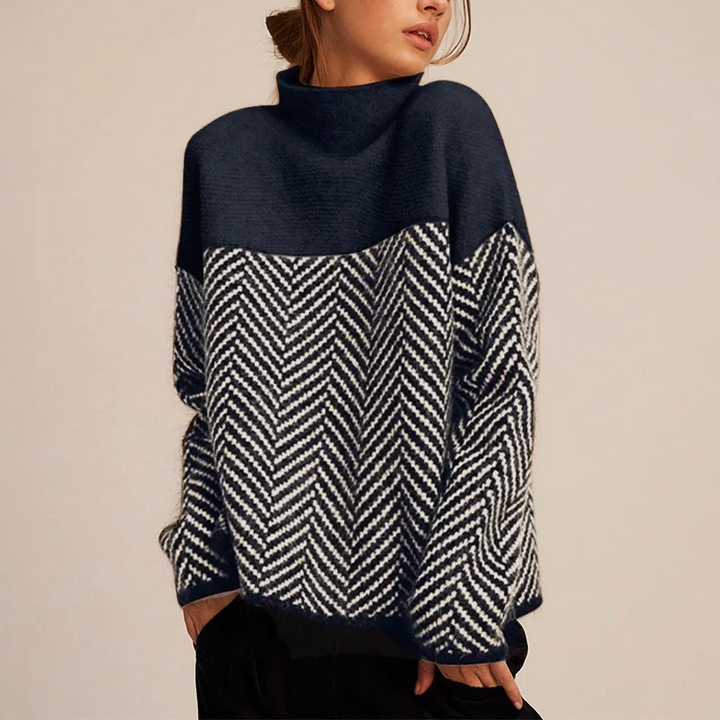 Handmade Double-Color Turtleneck