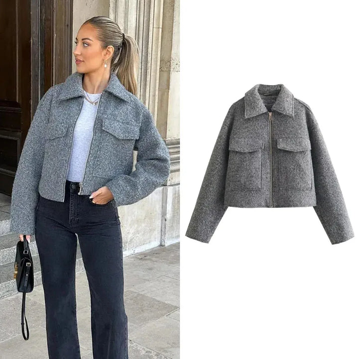 Ava - Casual Chic Wool Jacket